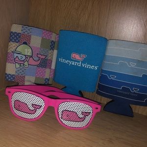 Vineyard vines koozies and glasses